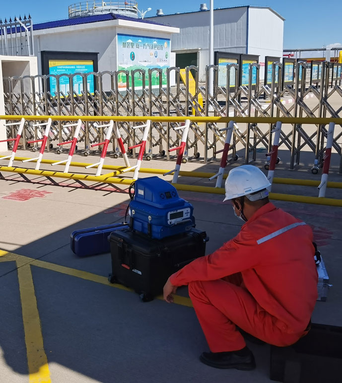 華北油氣分公司采氣一廠非甲烷總烴濃度現(xiàn)場測試